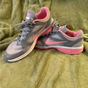 Nike Women's Pink and Gray Sneakers